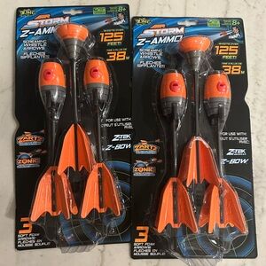 Zing Storm Z-Ammo Action Arrows Replacement pack- Vibrant Orange and Sleek Black